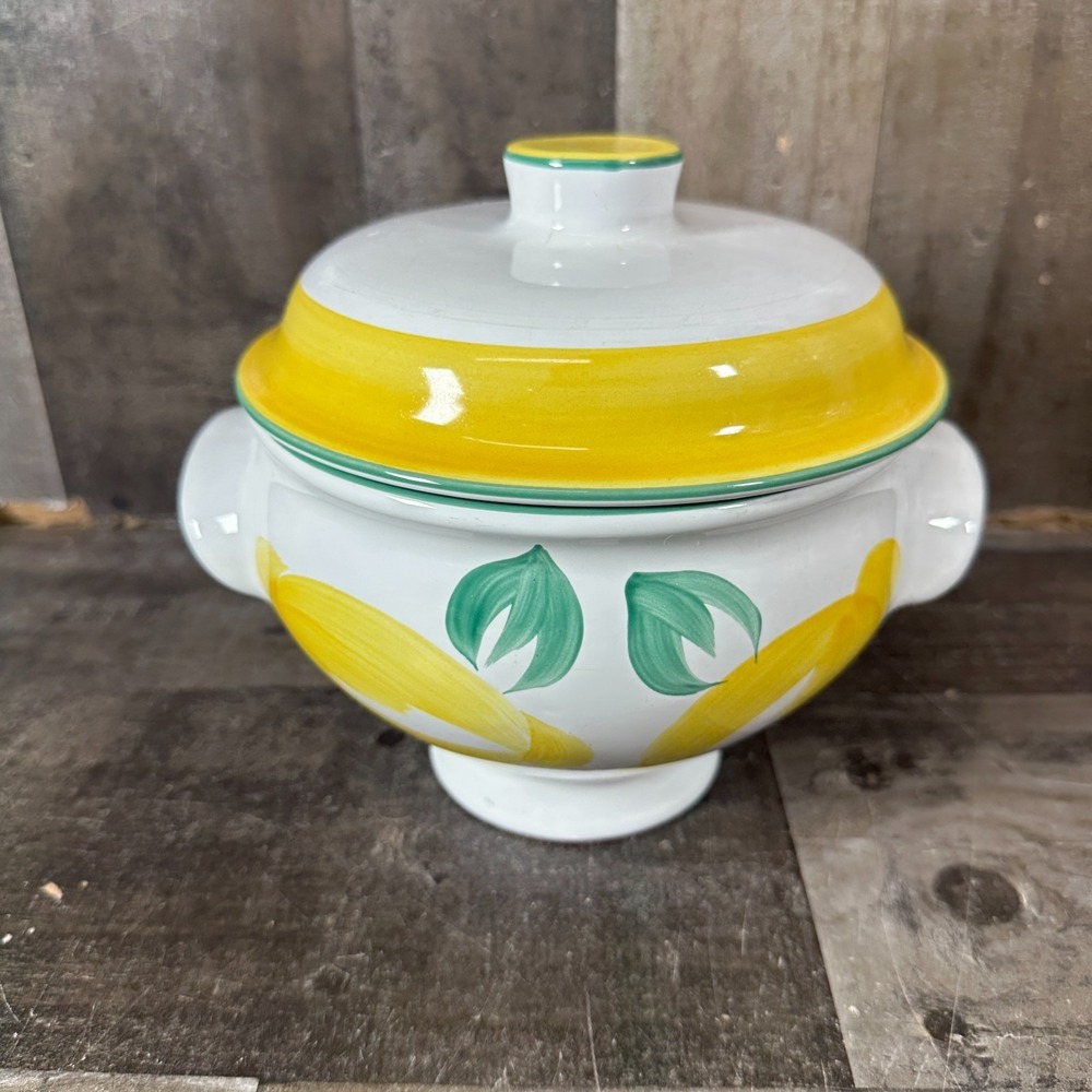 Herend Village Lemonade Covered Bowl Serving Vegetable Casserole Retired Hungary